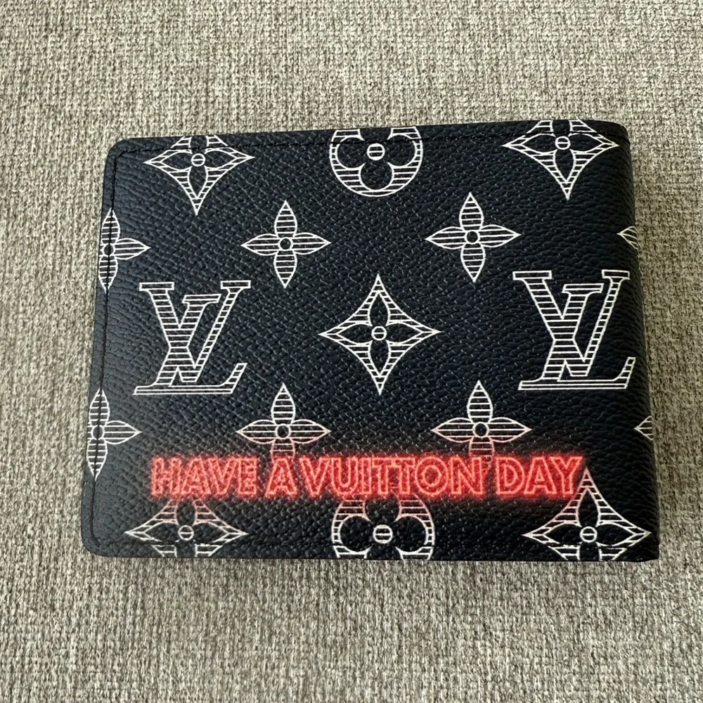 Authentic Louis Vuitton Monogram Upside Down Ink Wallet